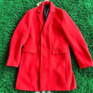 Long Peacoat in Tapatío Red by, INC